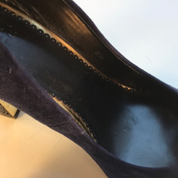 C. Wonder Blue Suede & Sequins Pumps Size 8.5 - Picture 8 of 8